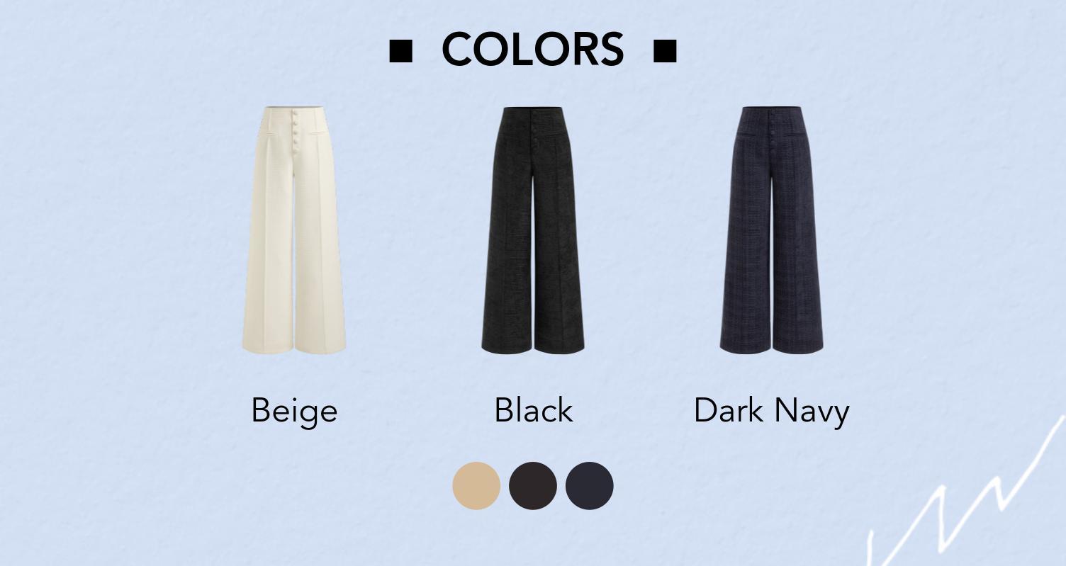 Cider Tweed High Rise Wide Leg Trousers