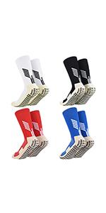 4 pairs of soccer socks with anti slip grip, suitable for basketball, soccer, and tennis, Christmas gift, suitable for both men and women, cheap goods Football Accessories