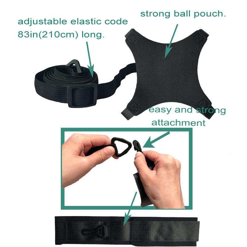 Volleyball Smash Artifact Air Ball Control Training Set for Adults & Kids Rebound Waist Binding Equipment with Auxiliary Practice Balls