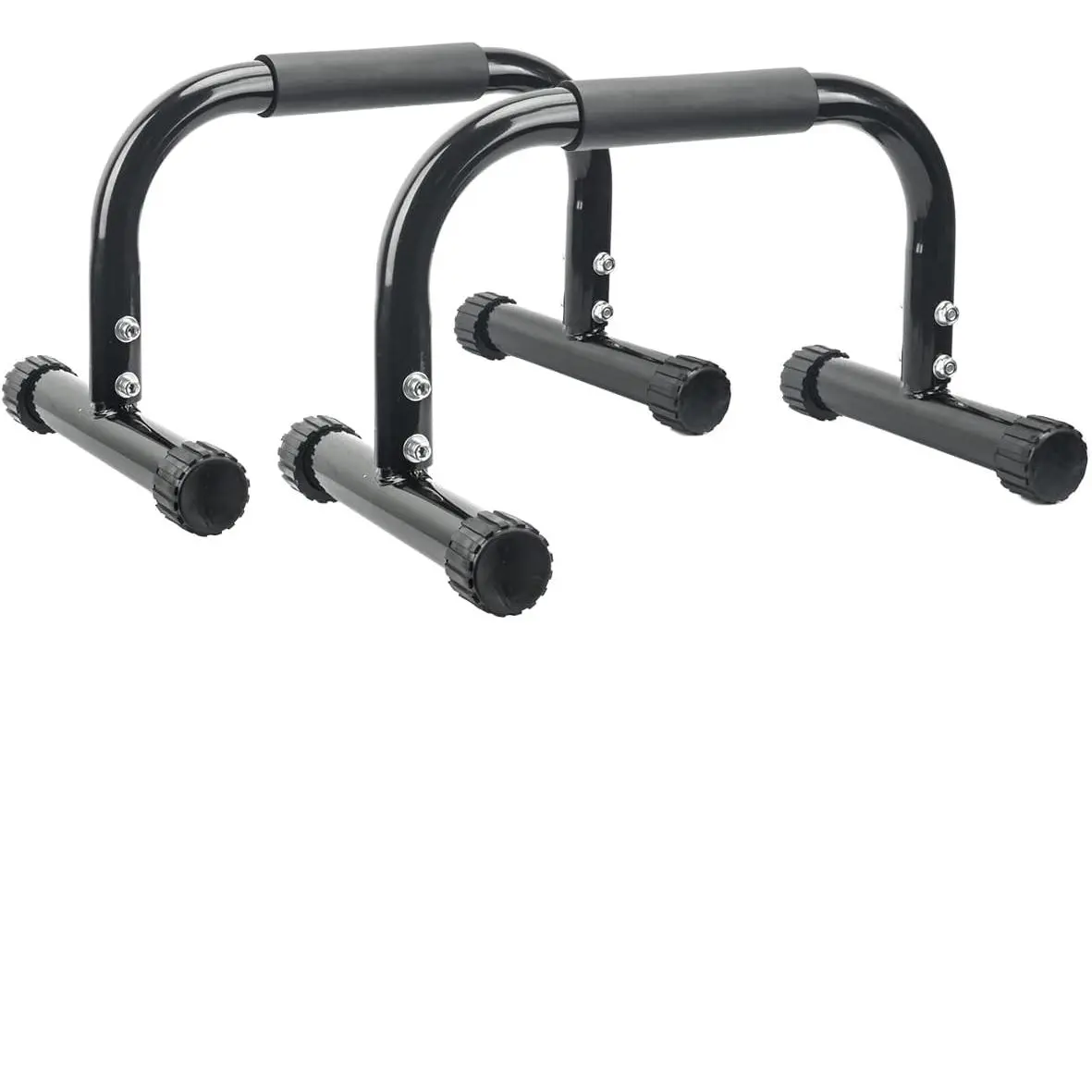 Unisex Carbon Steel Calisthenics Parallettes Bars - High Strength Load Bearing Push-Up Stands with Adjustable Base & Feet, Foam Grips for Home Gym Upper Body Workout, Portable Fitness Equipment for Fit at Home Training