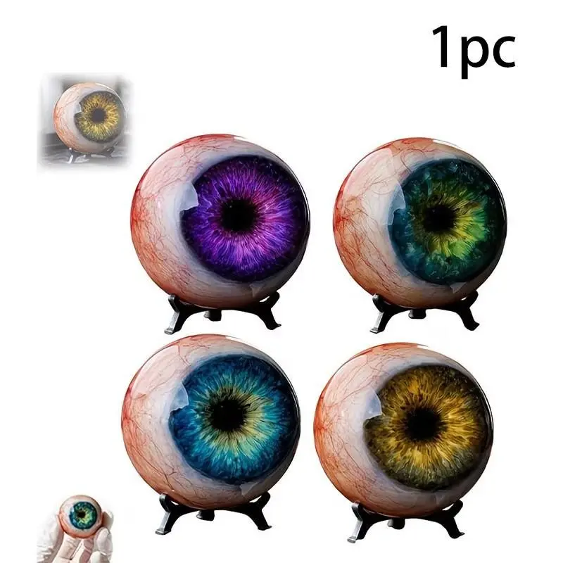Ultra-Realistic Monster Eye Decoration, Horror Realistic Eye Sculpture, Resin Sculptures, Unique Gothic Halloween Gift, Spooky Monster Eye Ornament, Collectible Ornament, Decorative Ornaments