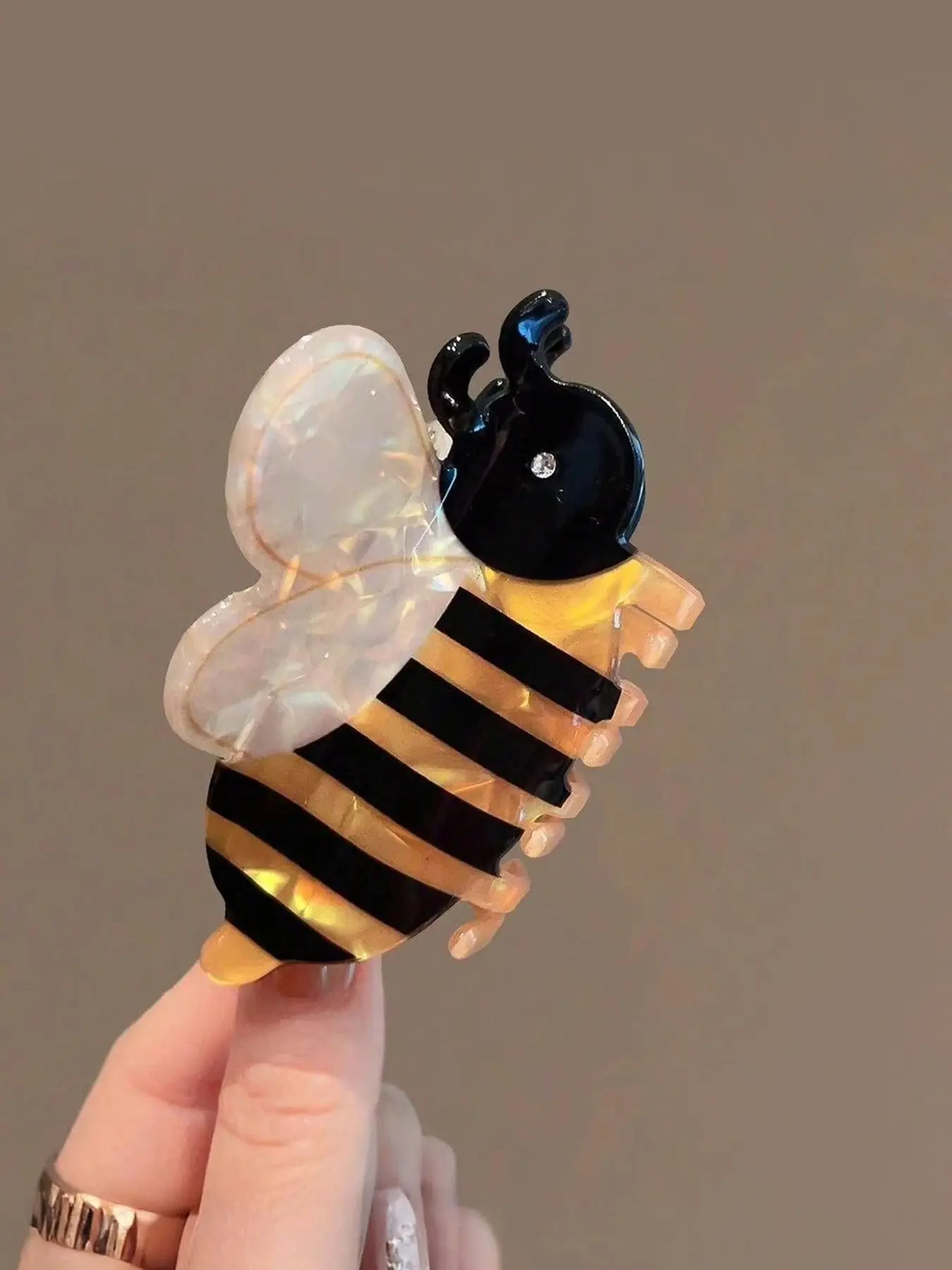Women's Cute Bee Hair Claw, Cute Hair Clips, Fun Cartoon Hair Accessory, Fashion Diamond Accent, Perfect for Elegant Half-Up Hairstyles, Party, School, Office, Daily Wear