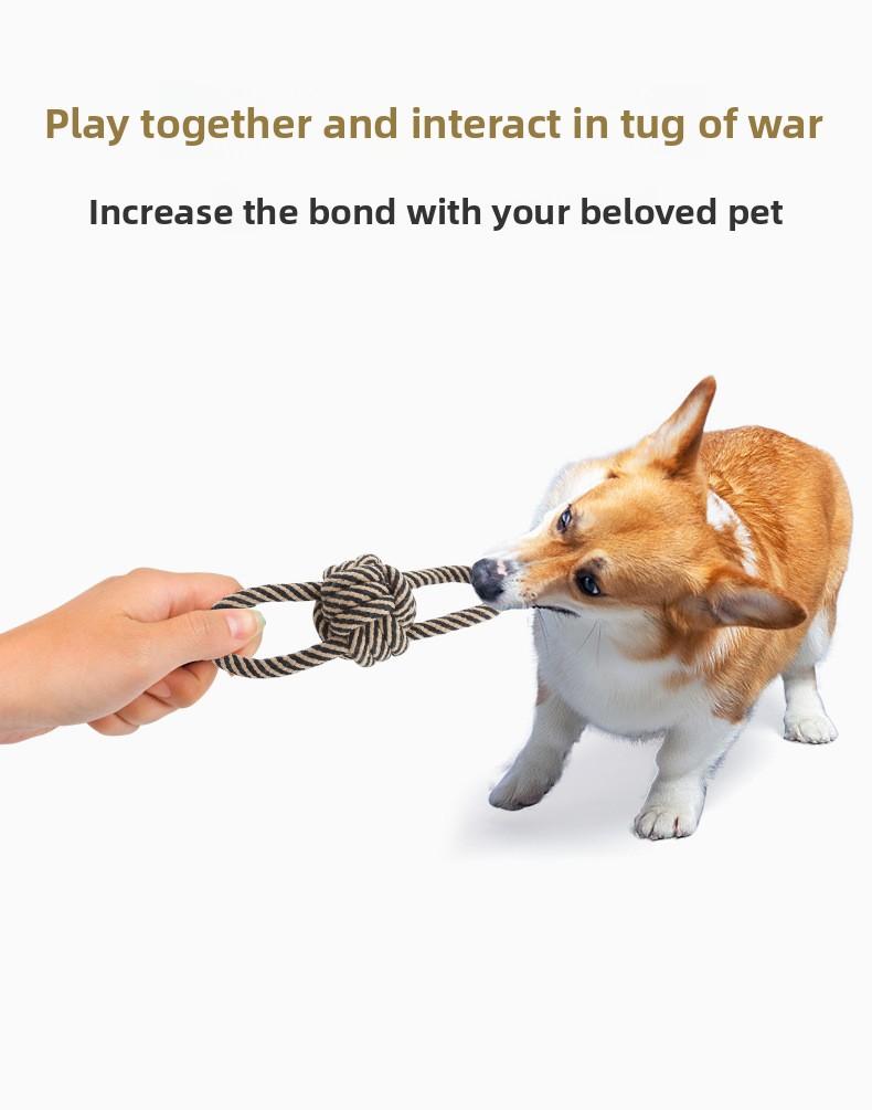 Pet Toy Braided Cotton Rope Chew & Teething Toy for Dogs, Self-Entertainment & Interactive Toy for Large Breeds