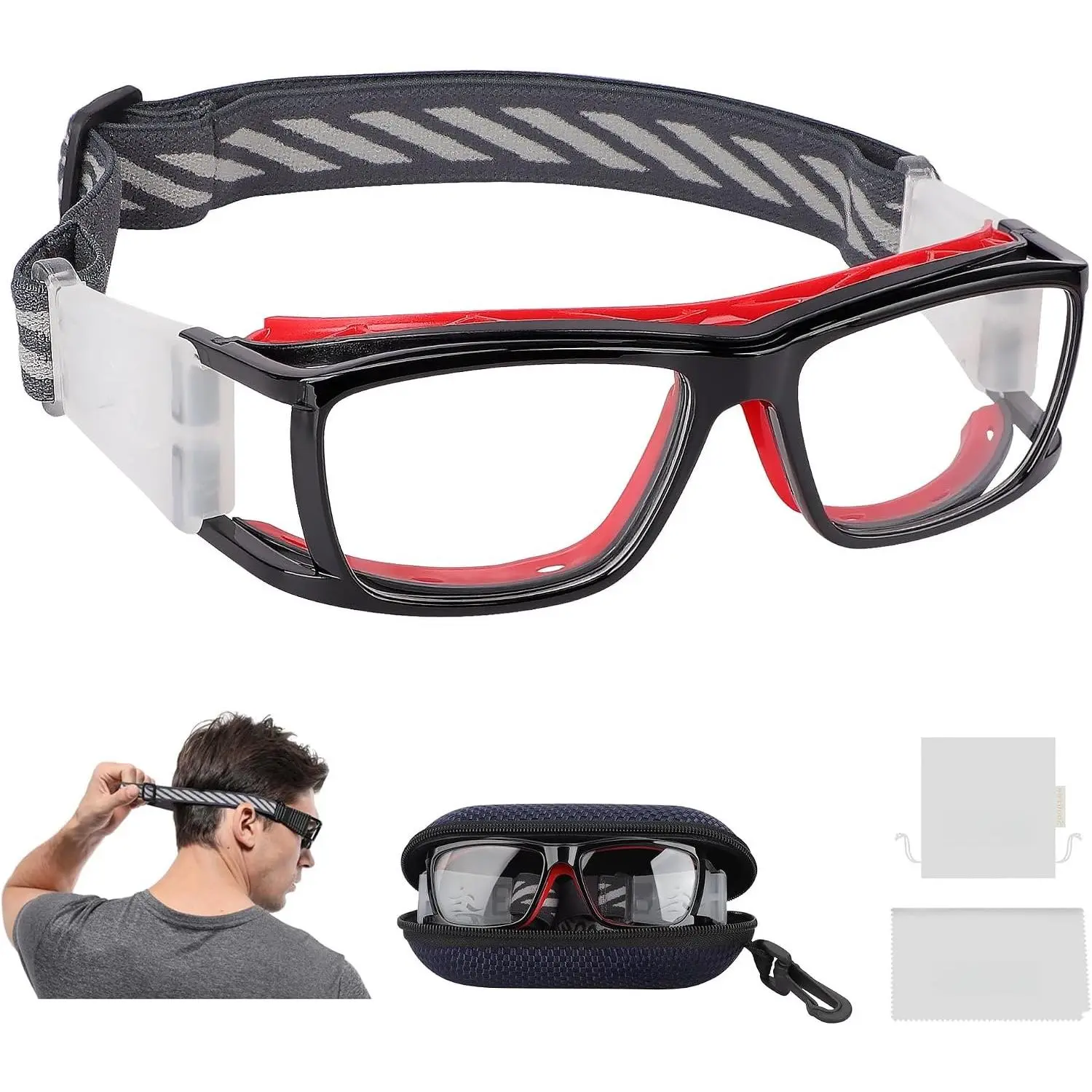 Glasses for Men Women Basketball Football  Goggles Anti Fog Shock  Wearable Glasses