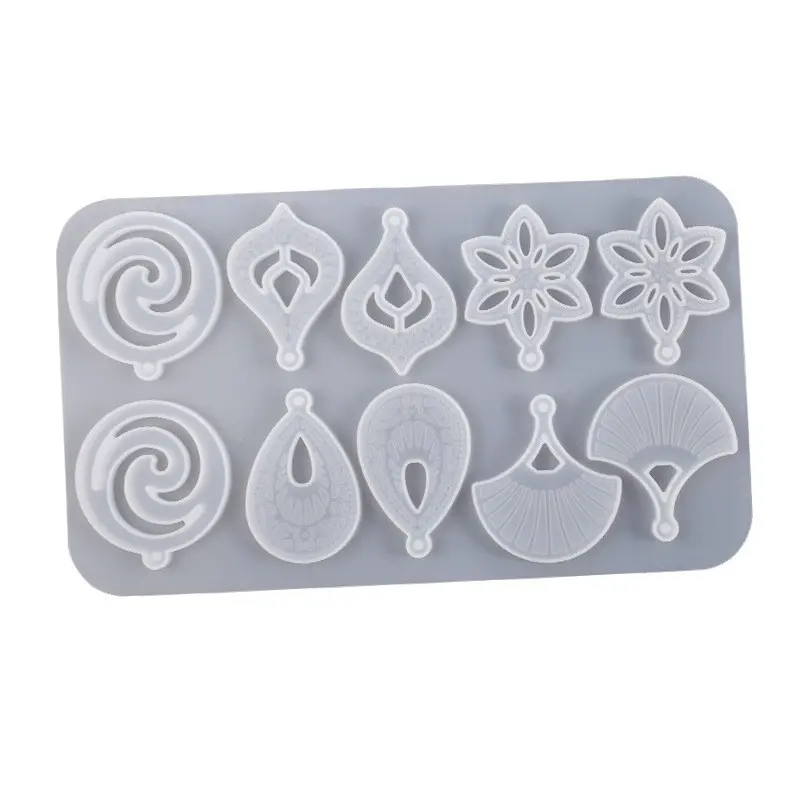 Silicone Jewelry Making Mold, 1 Count Mixed Shapes Handmade Pendant Mold, DIY Craft Supplies for Necklace Earrings Jewelry Making