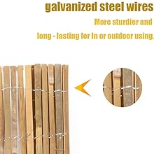 Natural Bamboo Slat Screening, Eco-Friendly Privacy Slat Fence, Bamboo Screen Panel Roll for Balcony or as Wind and Sight Protection (1.2m x 4m) Natural Bamboo Slat Screening, Eco-Friendly Privacy Slat Fence, Bamboo Screen Panel Roll for Balcony or as Wind and Sight Protection (1.2m x 4m)