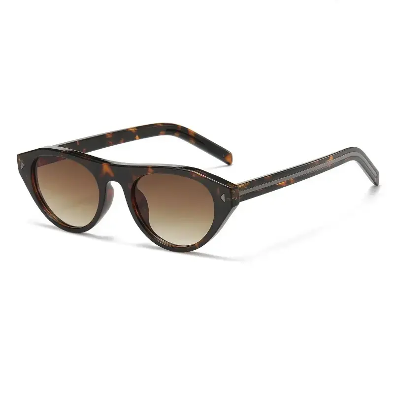 2pcs  Retro Small Oval Sunglasses for Women Men, Y2K Vintage Narrow Round Cateye Shades, UV400 Protection Summervibes