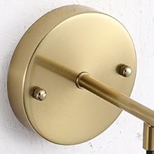 Battery Operated Wall Sconces Set of Two, Black & Gold Wireless Rechargeable Wall Lights with Remote, Dimmable LED Wall Lamps, Modern Cordless Sconce for Bedroom Living Room Hallway