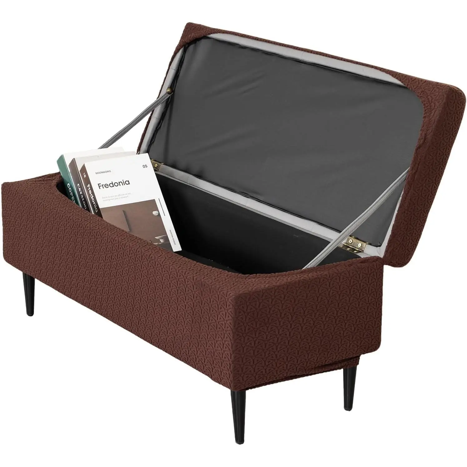 Rectangle Ottoman Covers Stretch Folding Ottoman Bench Cover Ottoman Folding Footrest Stool Slipcover Furniture Protector for Living Room Bedroom Bench (Large, 40)