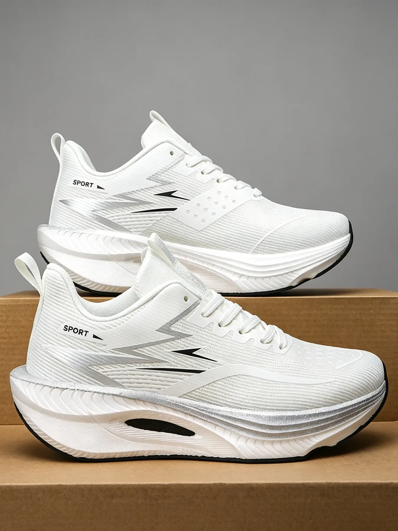 Couple Trendy Color Block Gradient Running Shoes, Lightweight Anti-Slip Mesh Sneakers for Students Daily Casual Jogging, Suitable for Daily Outfits & Outdoor Sports