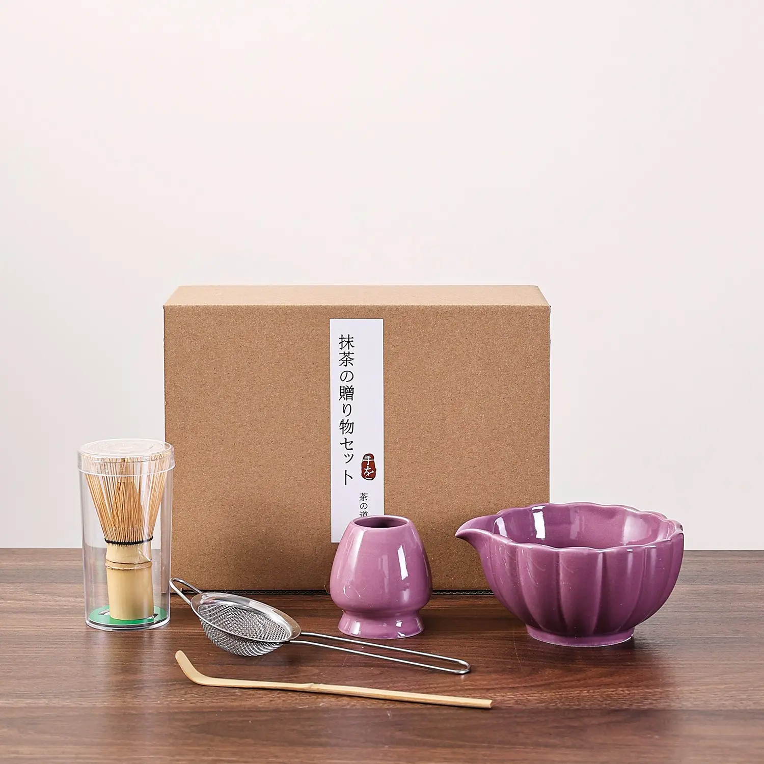 5-Piece Matcha Tool Set, Complete Japanese Tea Ceremony Kit, Japanese Tea Tools, Bamboo Material, Harvested in China, Ideal for Traditional Tea Enthusiasts, Ceremonial Matcha Kit