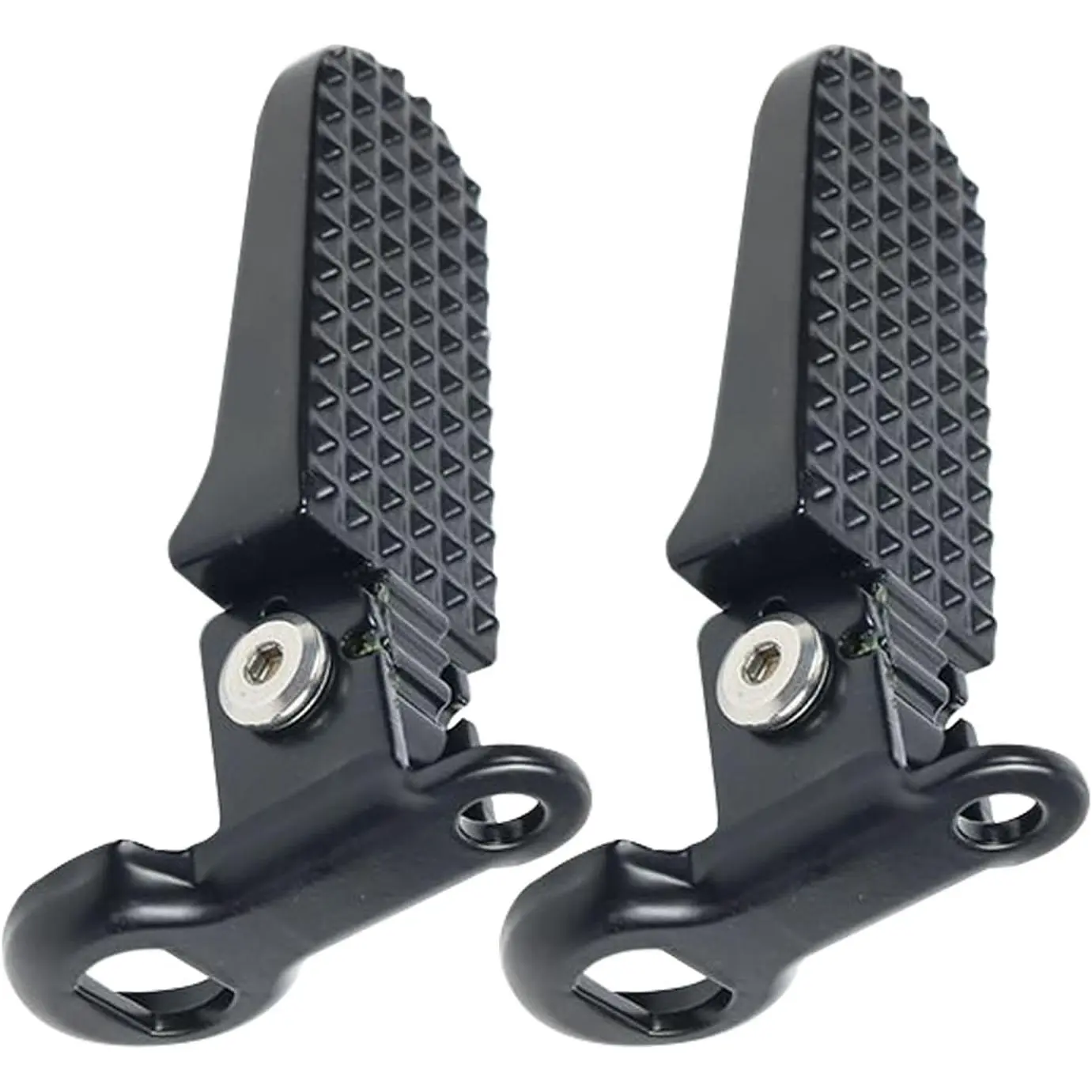 1 Pair Bike Rear Pedals, Folding Rear Seat Footrest Pedal, Aluminium Alloy Non-Slip Bicycle Footrests, Quick Release Foot Plates Pedals for Mountain Bike E-Bike