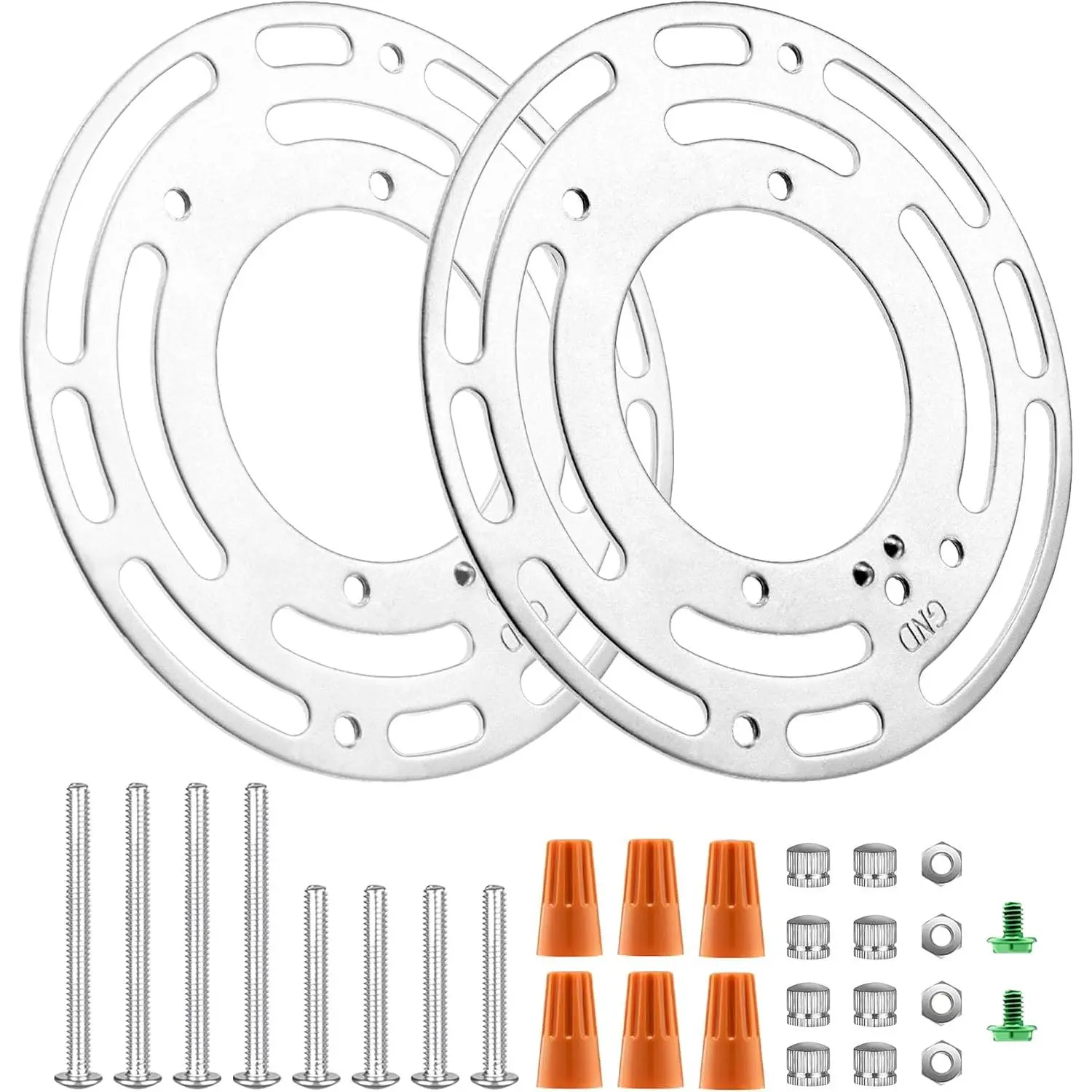 2 Pack  Light Fixture Mounting Bracket, 4 Inches Diameter Steel Round Light Crossbar, Mounting Bracket for Wall Light, Ceiling Light, Chandelier
