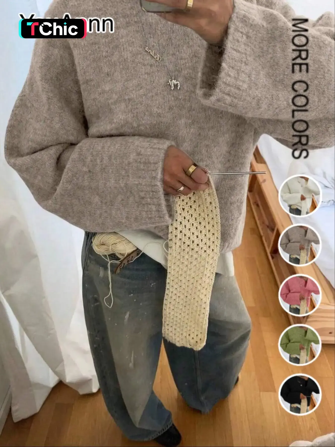 Women's Lazy Style Sweater, Fall Winter New Round Neck Soft Loose Long Sleeve Pullover, Elegant Comfortable Fashion Knit Top