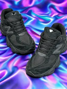 9060Retro chunky sneakers, patchwork design, daily versatile