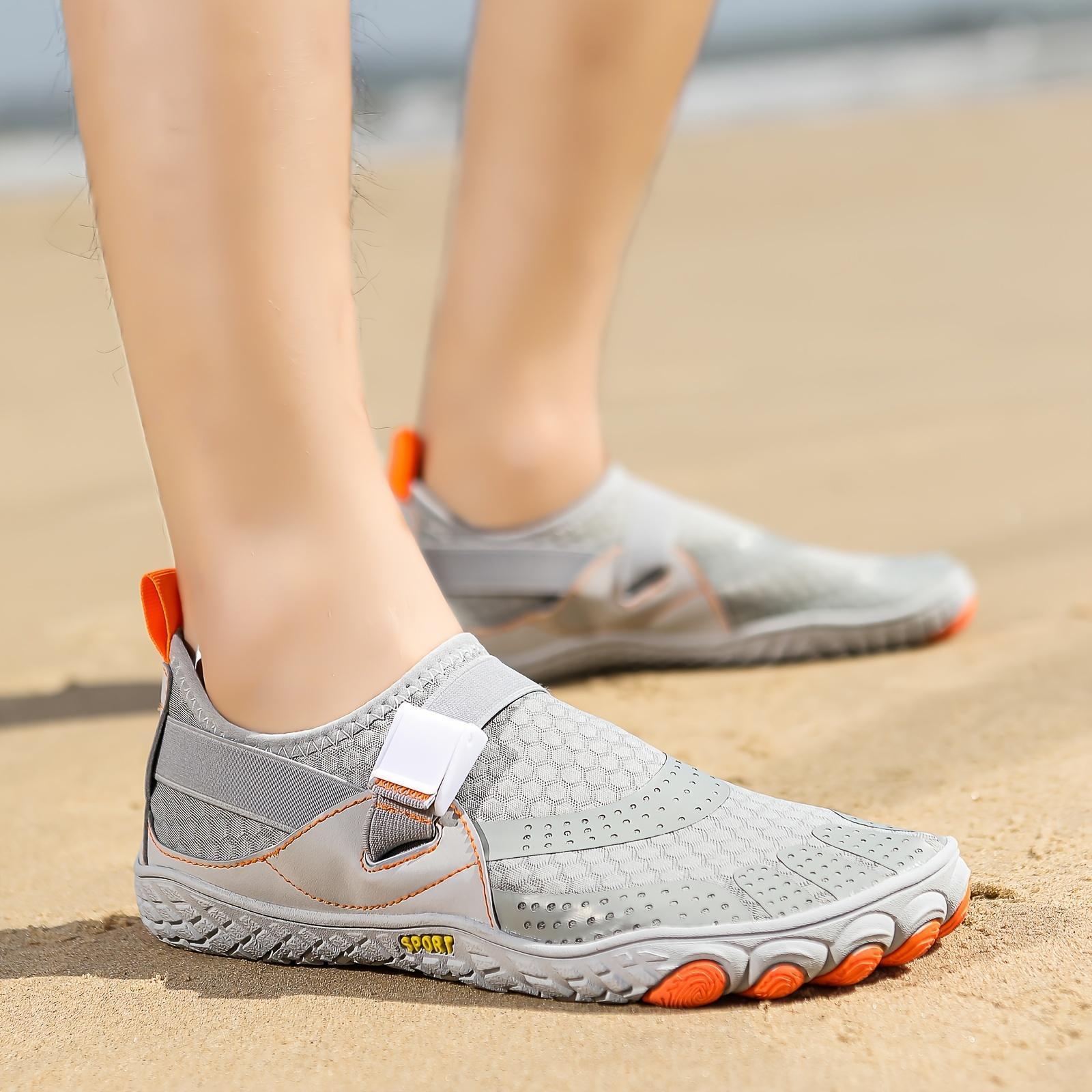 Men's river trekking shoes, wading shoes, beach shoes, reef non-slip men's quick-drying barefoot hiking shoes, swimming shoes, swimming water shoes, snorkeling shoes, suitable for beach vacations, camping, beach parties, five-finger men's shoes, soft, gym