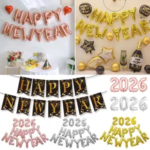Christmas 2025 DIY Party Supplies Party Number Balloons Decoration Merry Christmas Decor Xmas New Year Party Photo Prop