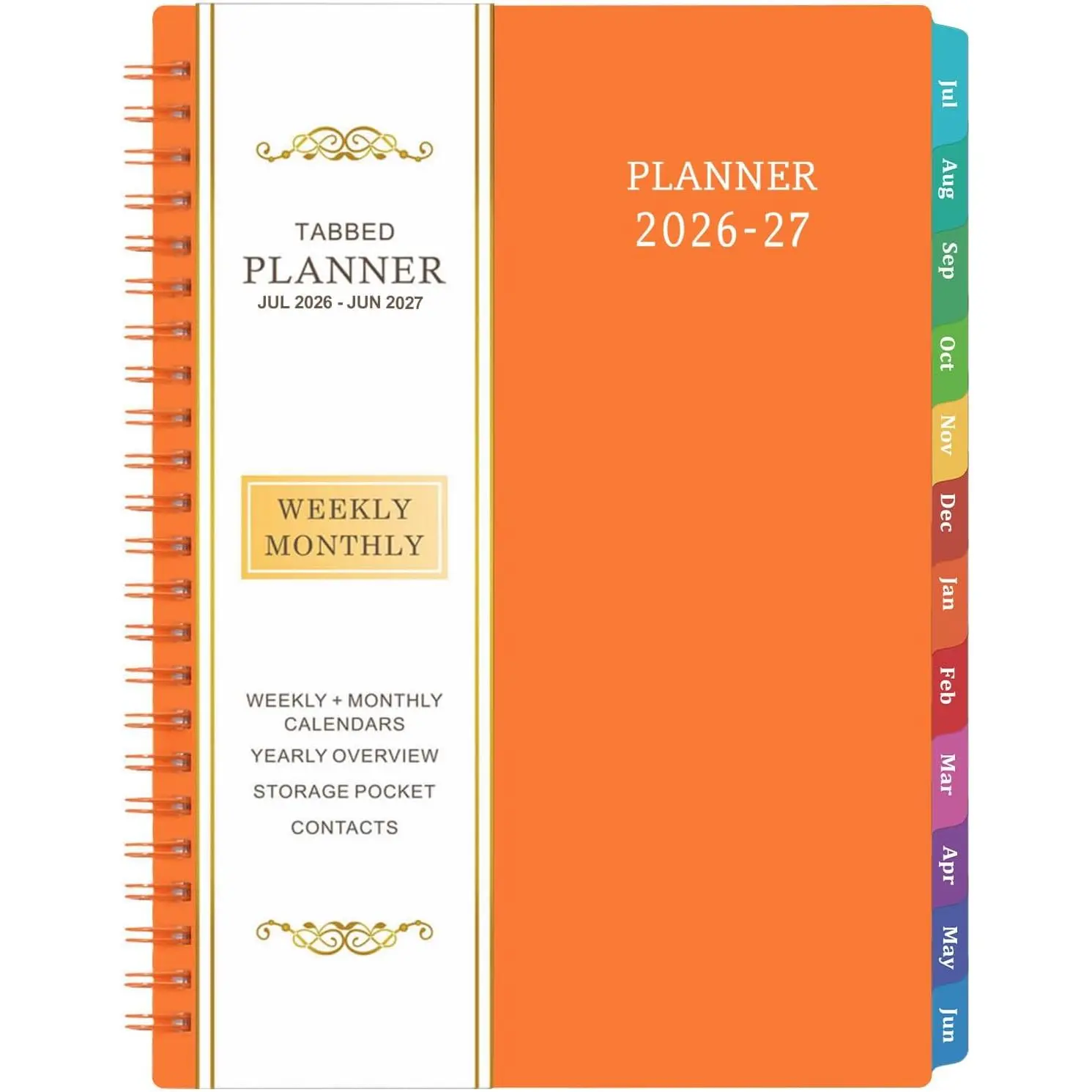 Planner 2026-2027 - Academic Planner 2026-2027,Planner Weekly and Monthly with Tabs, JULY 2026 - JUNE 2027, 6.25" × 8.3",  -Wire Binding