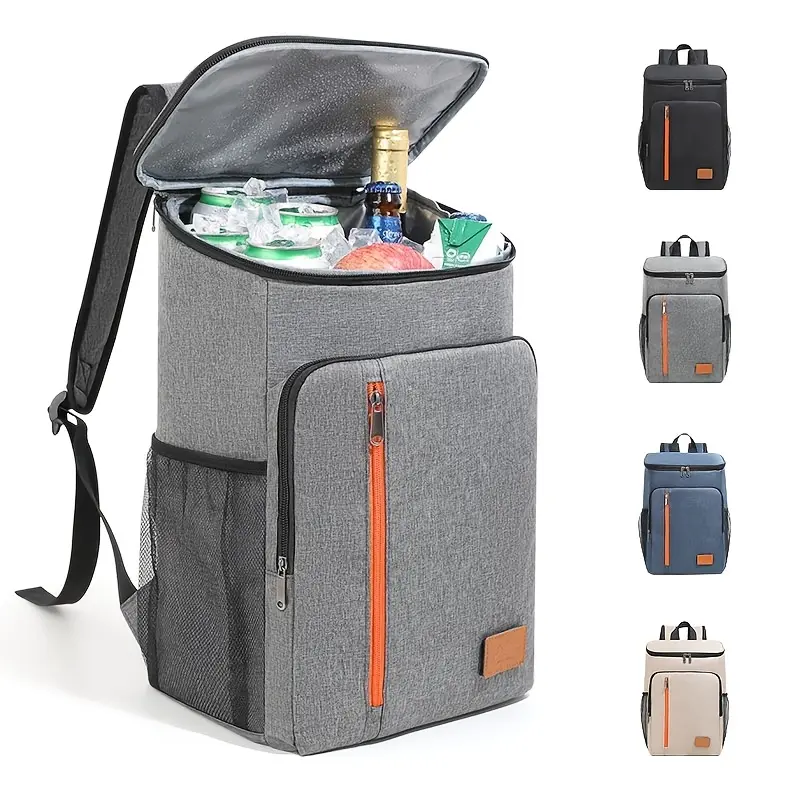 Leak-Proof Insulated Cooler Backpack - Large-Capacity Home Organizer Storage Bag for 30+ Cans, Suitable for Outdoor BBQ, Travel (For Men, Women)