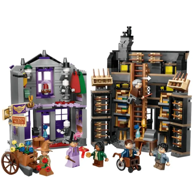 New 744-Piece Movie Series Wand and Robe Store Building Block Set, Adult and Child Toy Model Kit, Birthday Gift for Boys and Girls, Interlocking Building Block