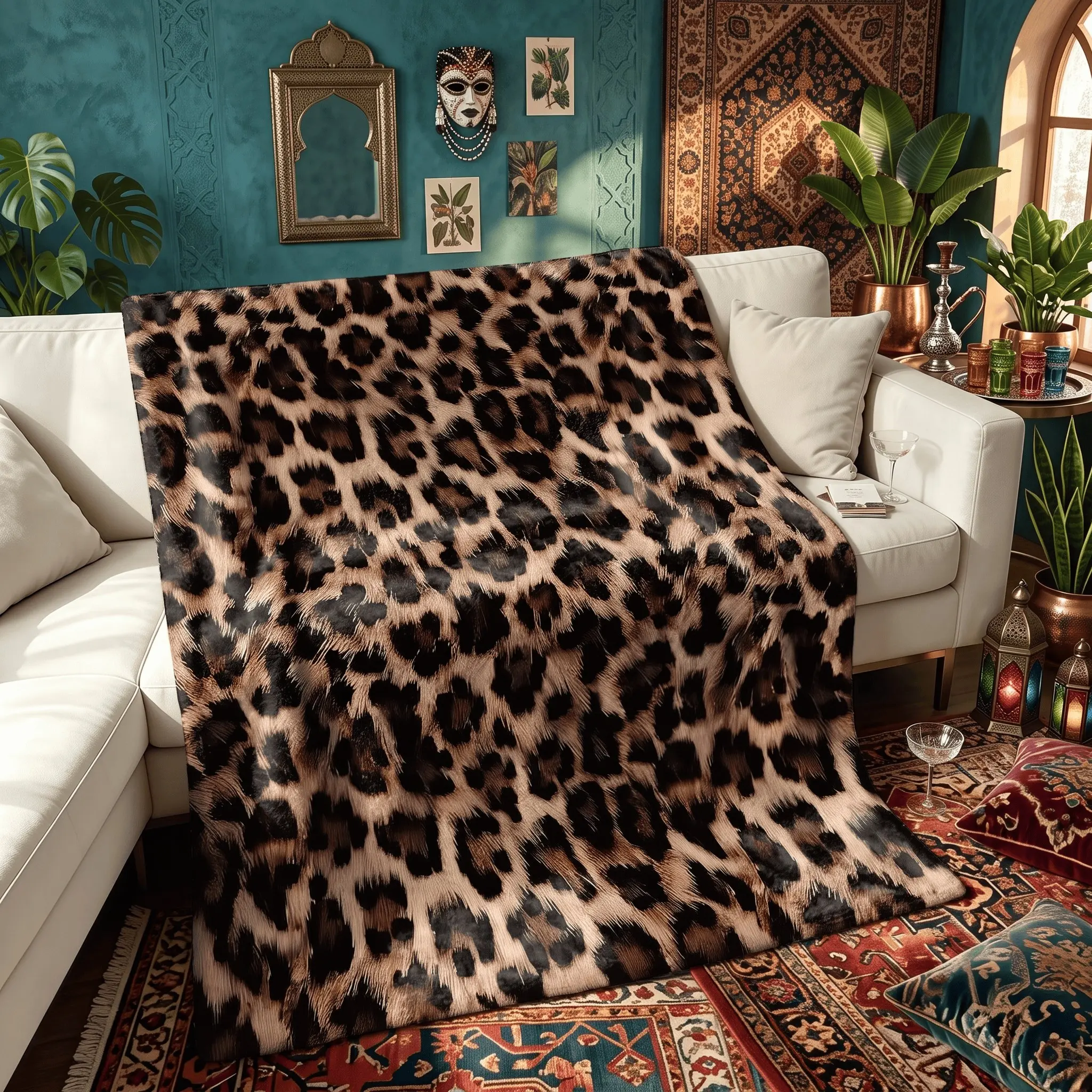1pcs Trendy Leopard Cheetah Throw Blanket, Cozy Soft Flannel Fleece, Warm Plush for Sofa Couch Bed, Aesthetic Room Decor, Holiday Gifts