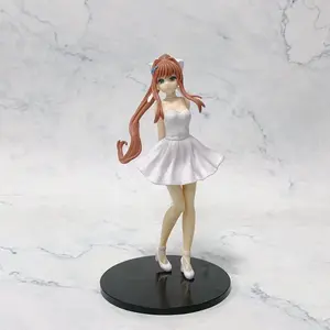 Anime Figure Monika Doki Doki Literature Club Ball Gown Dress Cute Girl Statue Desktop Decoration Collectible For Anime Fans