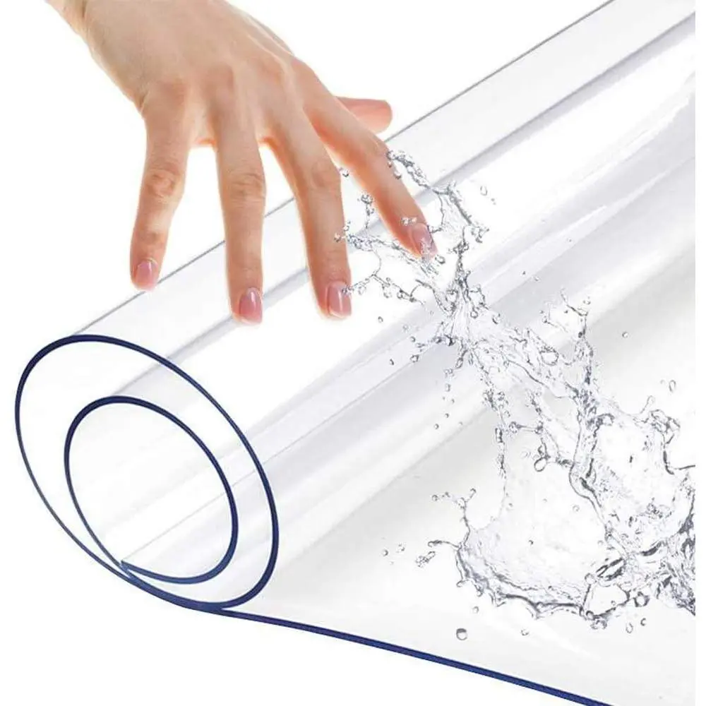 24x34 Inch Clear PVC Table Protector Desk Top Cover Protector Mat Plastic Clear Table Mat Vinyl Table Pad Waterpfoof Desk Protector for Dining Table Writing Desk Transparent Protector Mat for Table