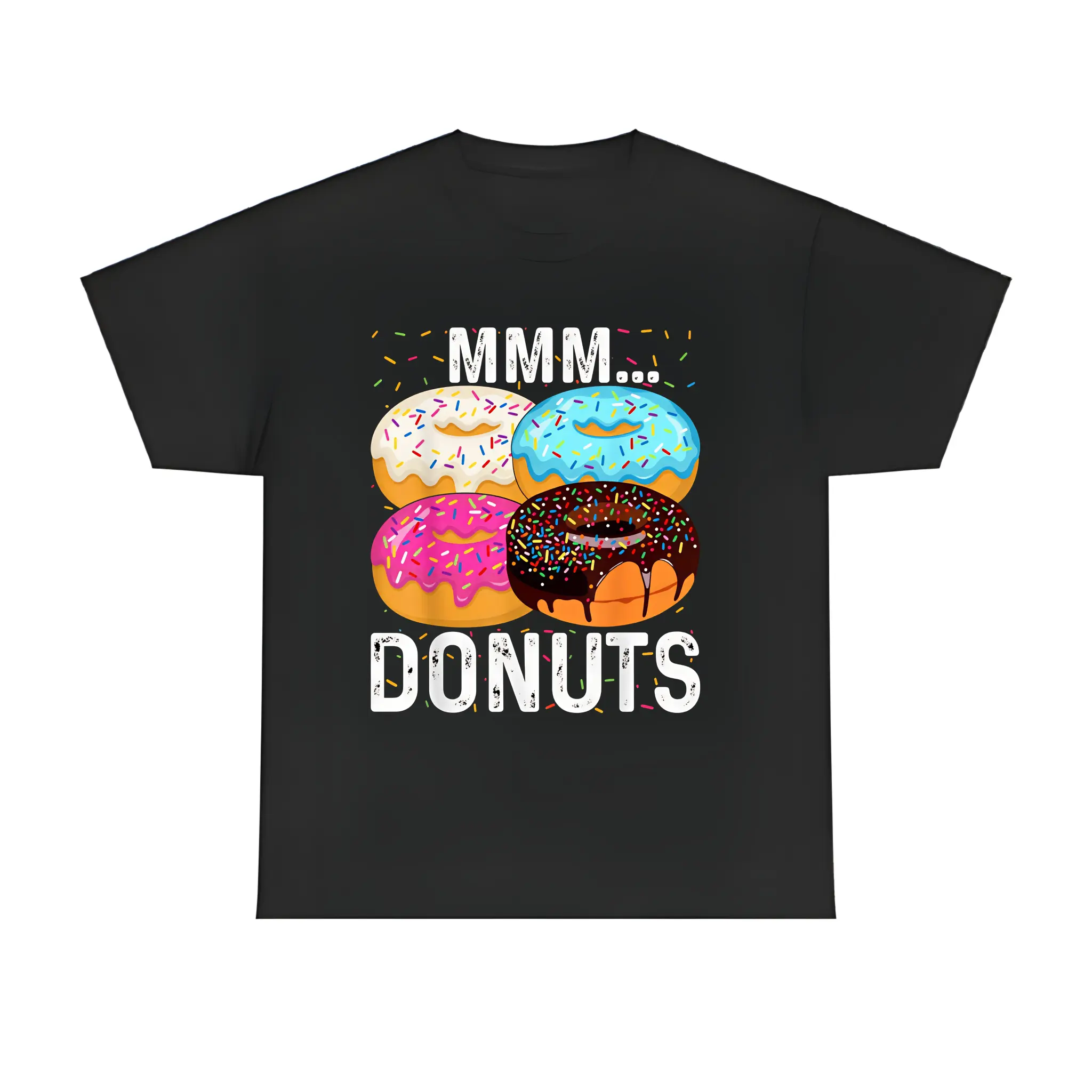 Donuts TShirt for Donut Enthusiasts Featuring a Vibrant Design with Sprinkles  Made from Sm Heavyweight Fabric trendy t-shirts, graphic tees, graphic tees for men