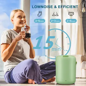 Household Mini Washing Machine, Green Portable Tiny Washer for Panties/ Underwear/ Socks