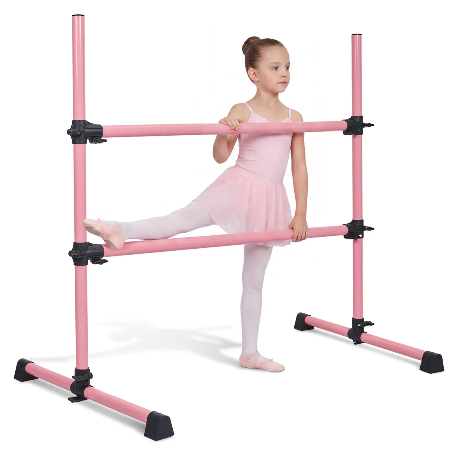 Adjustable Ballet Barre for Home – Freestanding Dance Barre 4FT, Portable Ballet Bar for Stretching, Pilates & Dance Practice, Height Adjustable Ballet Rail for Studio, Gym & Home Workouts
