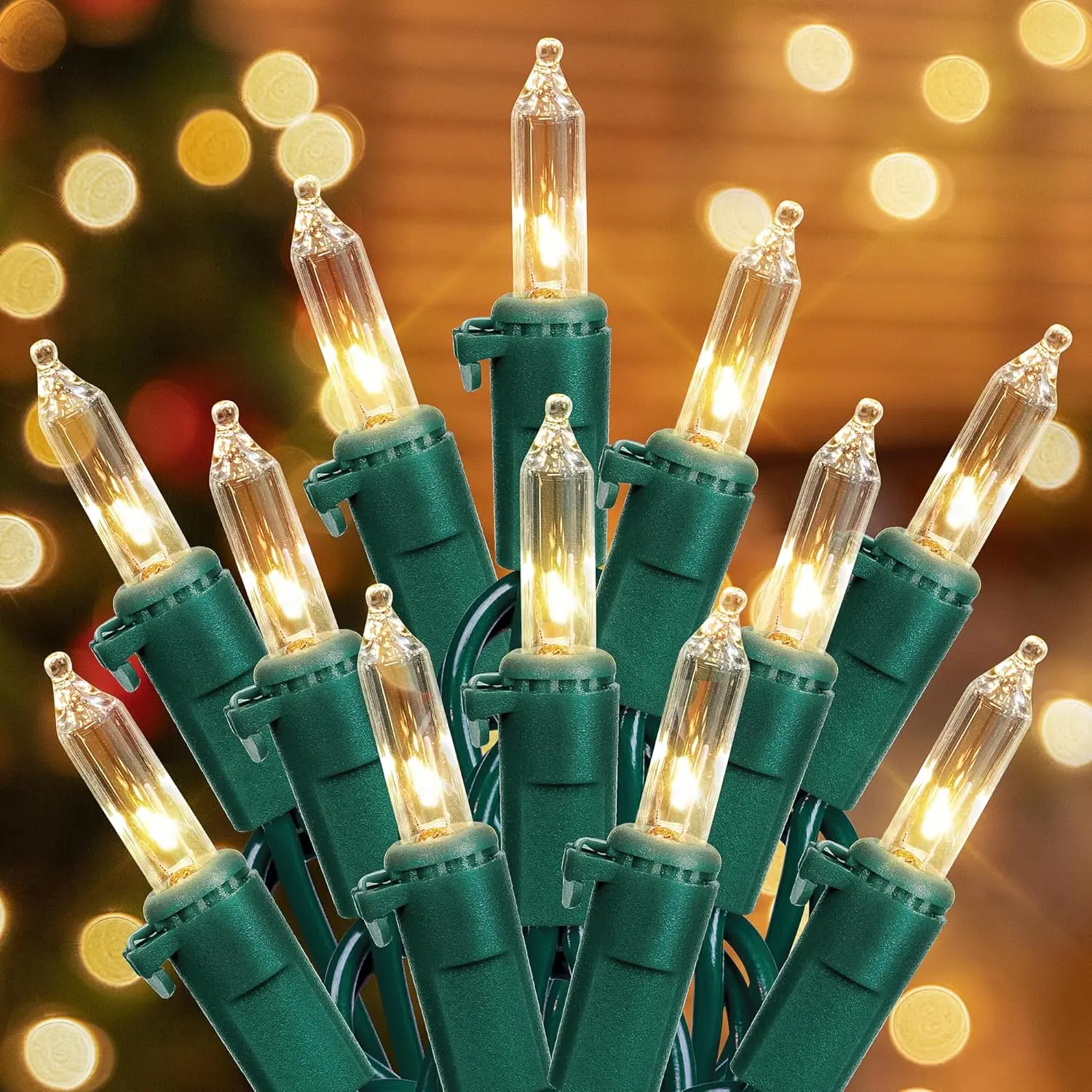 2 Pack 13ft 50-Count Clear Green Wire Christmas Light Set,Incandescent Mini Christmas Lights, Connectable 120V Clear Tree Lights for Wedding, Bedroom, Classroom, Porch Decor(2pcs Warm White)fidget toys