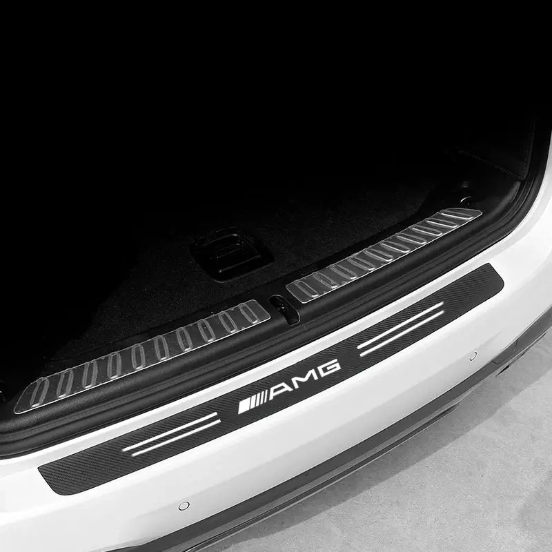 Carbon Fiber Car Sticker Car Trunk Protective Strip Anti Scratch Decal for Benz AMG W211 W203 W204 W210 W124 W202 CLA W212 W220 W205 W201 Vehicle Exterior Decoration Car Decals