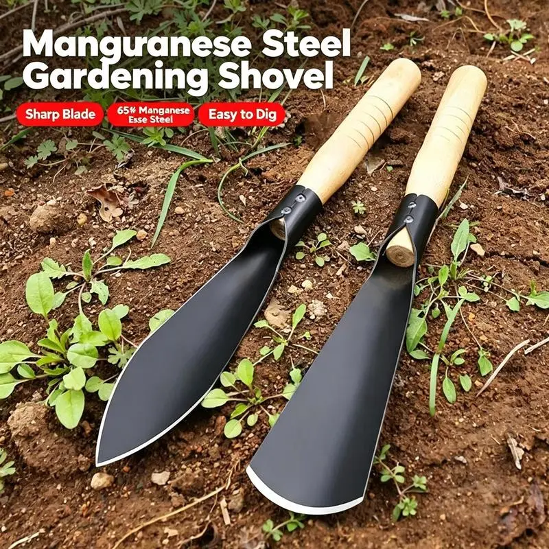 Multi-piece Garden Hand Tool Set, Sharp Pointed Trowel and Flat Shovel, Sturdy Digging Equipment for Transplanting Seedlings and Soil Loosening small