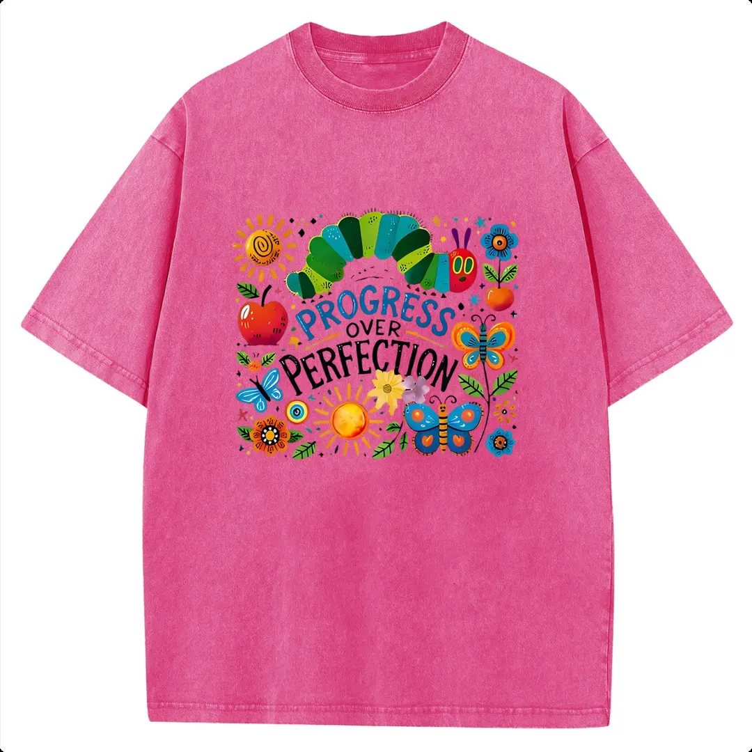 Crewneck Oversized The caterpillar Printed Acid Wash T-Shirt Retro Acid Wash Graphic Printed Unisex Fashion Tees Deals For You Days Summer Deals For You Days