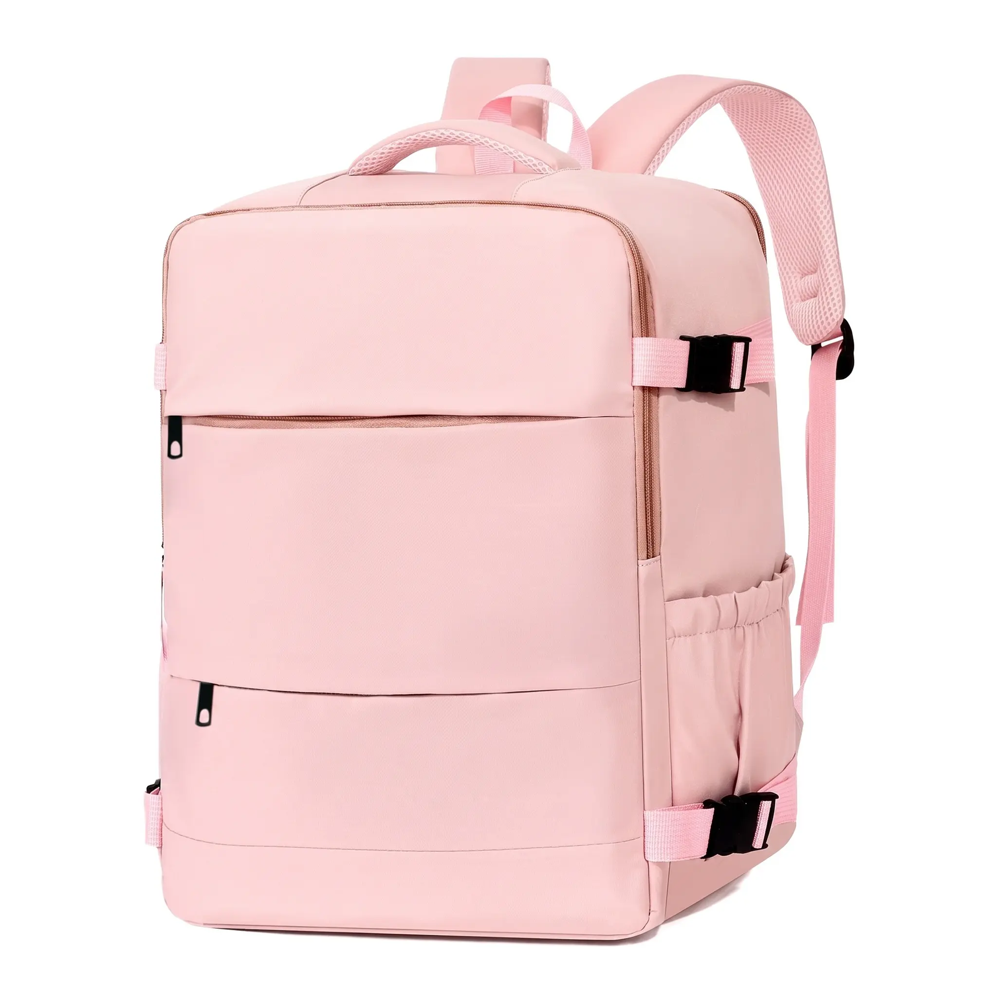 Large Capacity Travel Backpack for Adults, Casual Chic Luggage Bag with Adjustable Shoulder Strap, Wear-Resistant Nylon, Zipper Closure, Laptop Compartment for Daily Commutes (Gray, Black, Green, Pink), Business, High-Capacity, Built-In Organizer, Keeps D