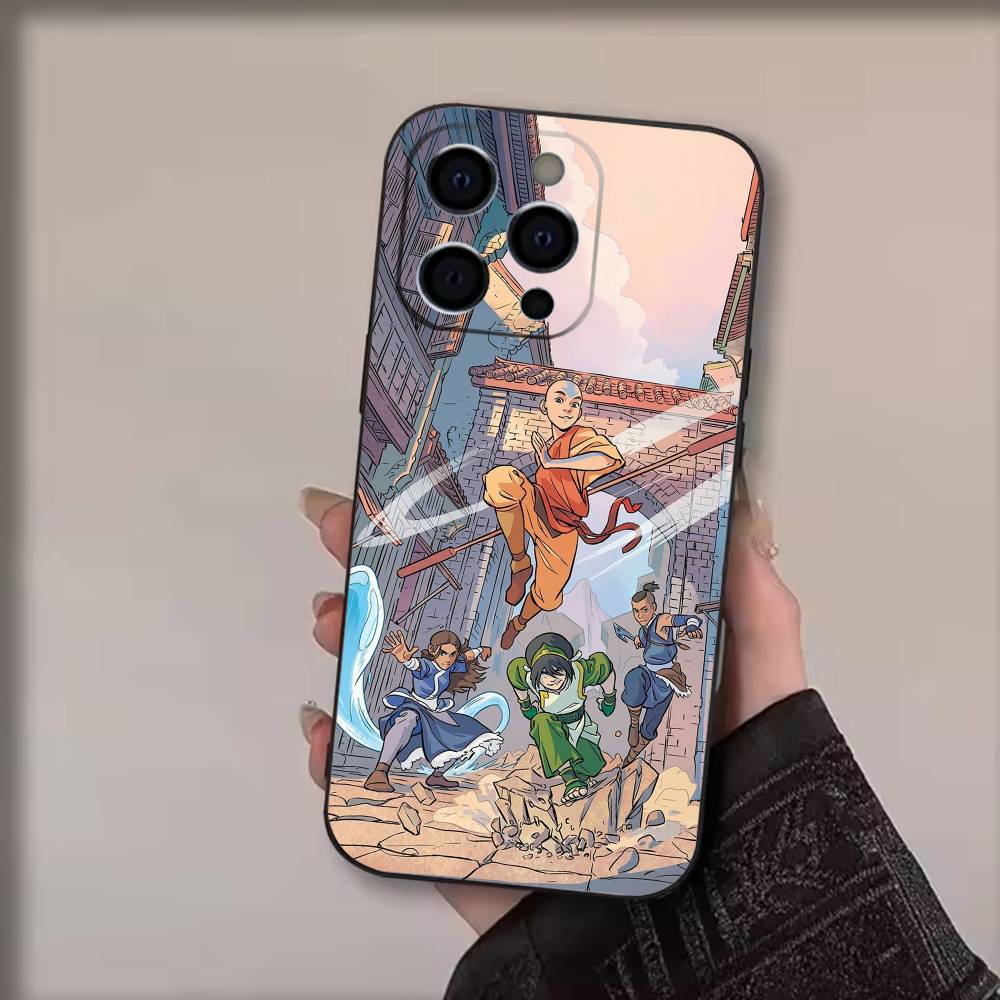 Avatar T-The Last A-Airbender  Phone Case For iPhone 17,16,15,14,13,12,11 Plus,Pro Max,Soft Silicone Black Cover