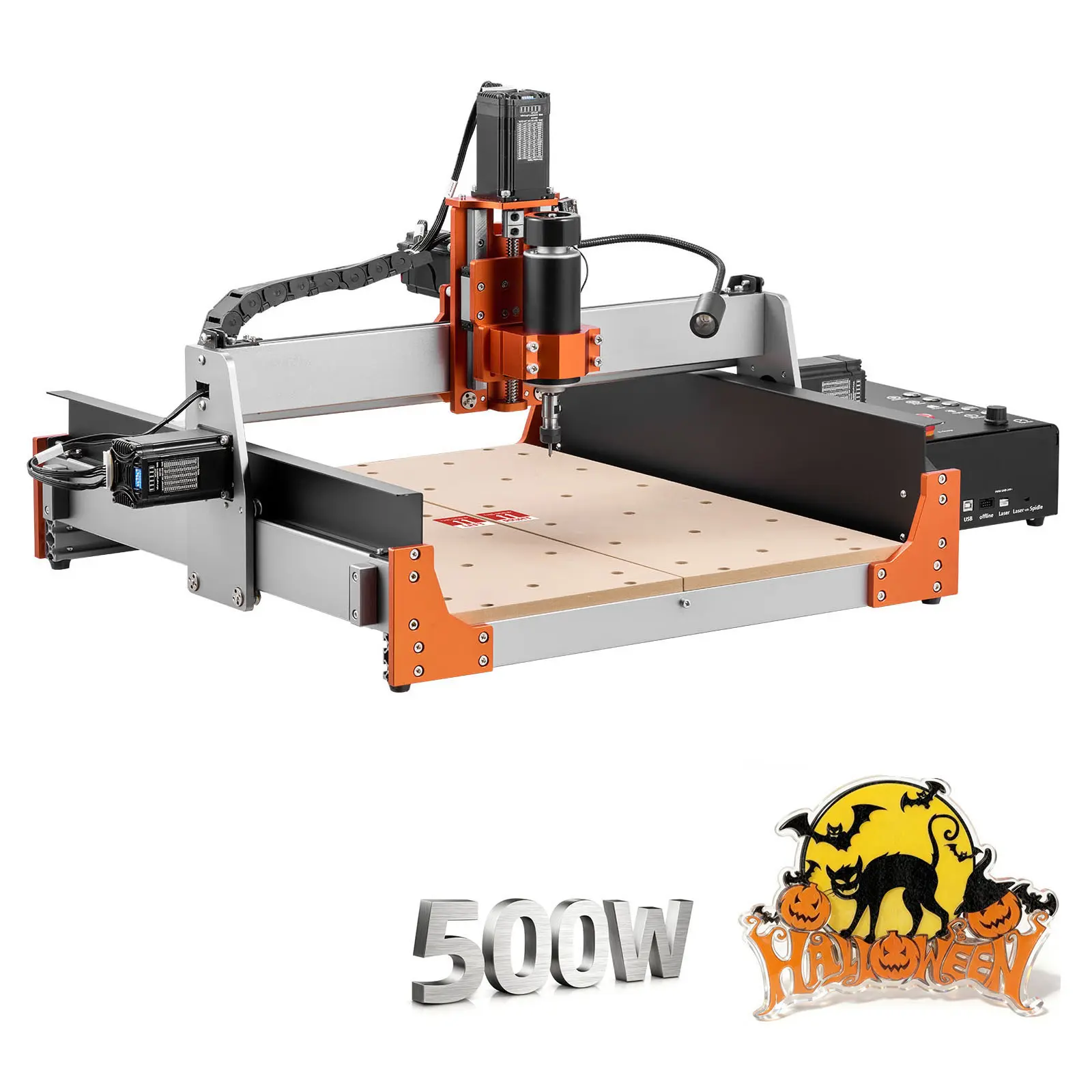 Cnc Router Machine, Axis Wood Engraving Milling Machine, 500W Maximum Power, 12,000 RPM Speed, 6061 Aluminum Alloy Construction, High-Precision Engraving