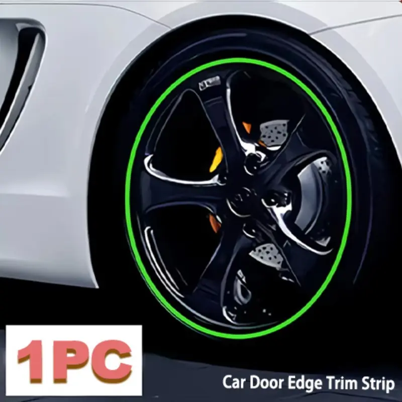 8 Meter Universal Car Wheel HUB Side Protection Strip, Multicolor Glow-In-Dark Rim Decor, Waterproof Shockproof Tire Guard, Easy Install Exterior Accessory, Car Accessories