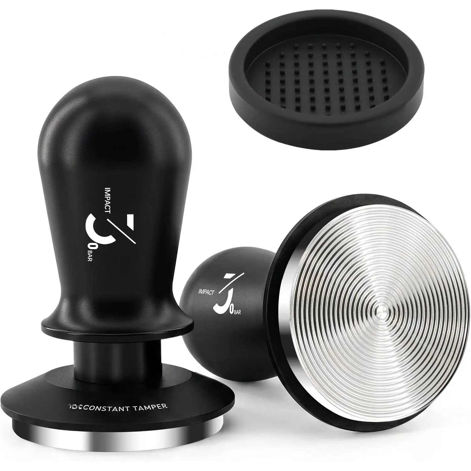 58mm Espresso Tamper, 58.35mm Coffee Tampers for  and Professional Baristas | 30lb Calibrated Spring ,Triple Spring Design,Automatic  Release,Sound Click Feedback,Threaded Base