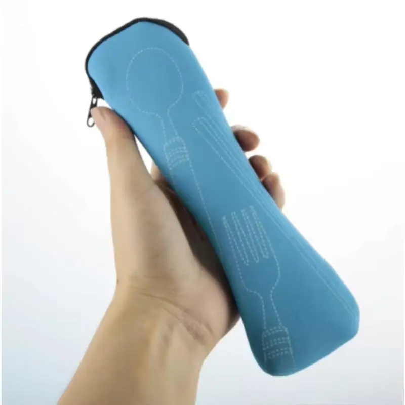 Portable Tableware Bag Cutlery Storage Bag Travel Packaging Storage Box Picnic Fork Spoon Knife Pouch Bag Storage Pouches (Without Tableware)