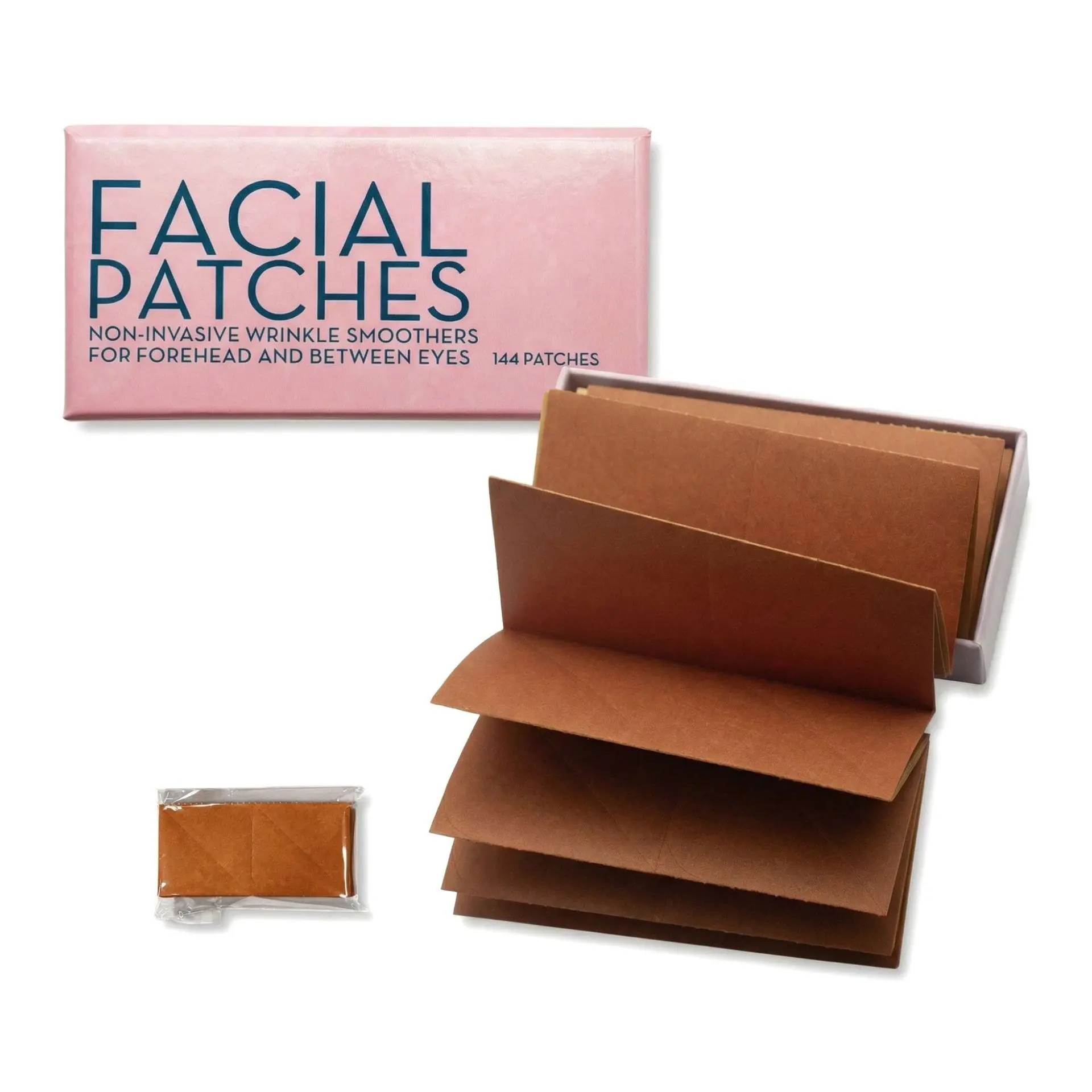 144pcs Fufengni Wrinkle Patches, Facial Patches, Skin Care, Beauty Products, Non-Toxic Gel Adhesive, Hypoallergenic, Reduce Wrinkles on Forehead and Between Eyes, Revitalize Skin, Safe and Effective