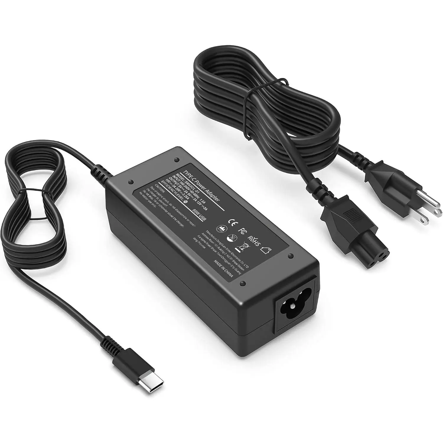 65W USB C Laptop Charger Compatible with  chromebook        Type C Power AC Adapter