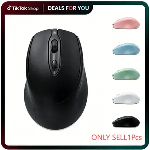 Rechargeable wireless mouse, Ergonomic computer mouse, Wireless office mouse, silent, Dual mode connection: 2.4GHz+Bluetooth (equipped with USB receiver), three levels of DPI adjustment 800/1200/1600, compatible with PC, Mac, laptop, MacBook