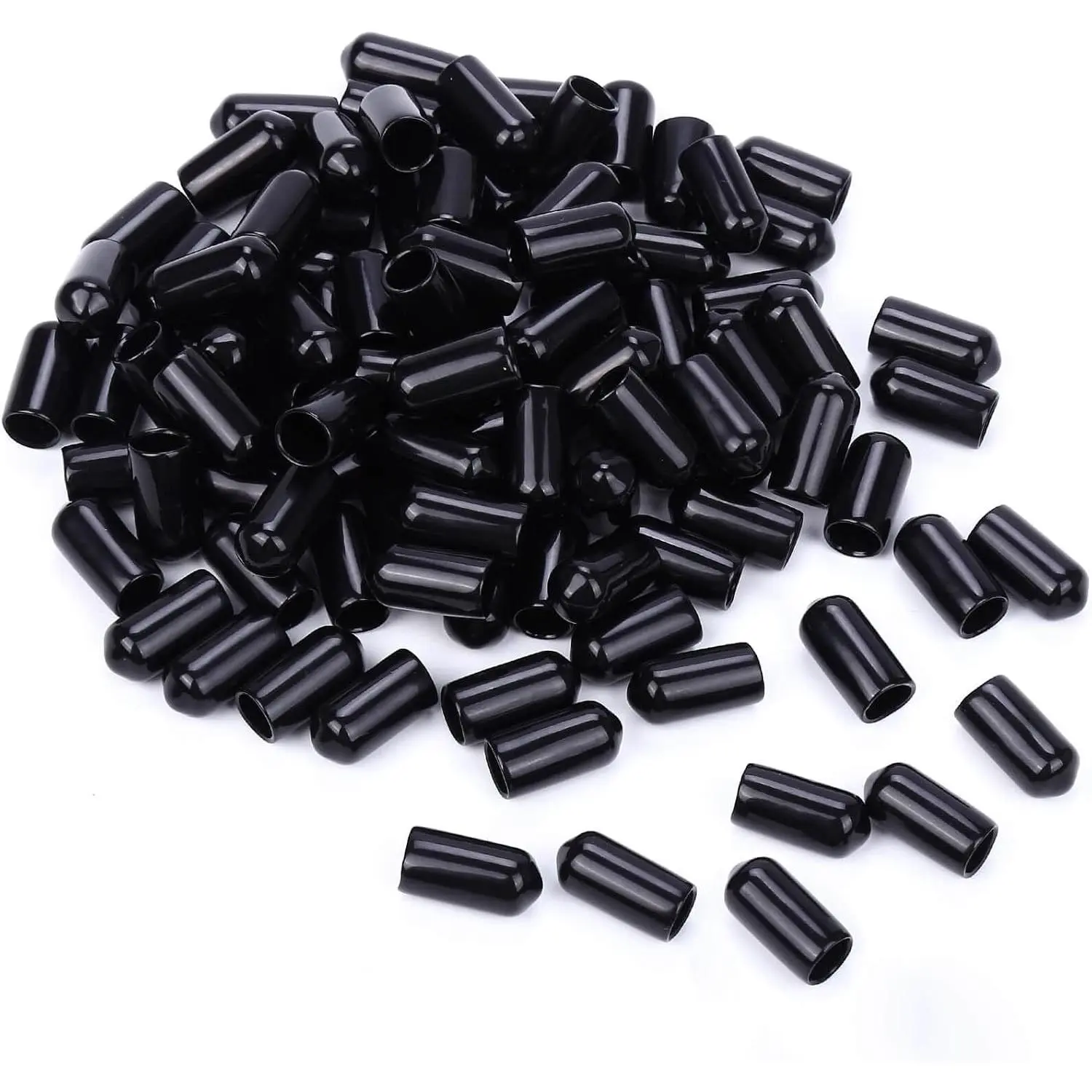 180PCS Pourers Dust Covers, Pour Spot Caps, Liquor Spout Covers, Olive Oil Liquor Bottle Pour Spout Cover, Black Rubber Pourer Cap,Wine Pourers Cover