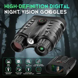 NV2185 Night Vision Binoculars | 400M Full Darkness Viewing, 4K Recording, Built-in Mechanical Compass, Dual IR Light, 8X Zoom, Waterproof for Hunting & Outdoor Adventure