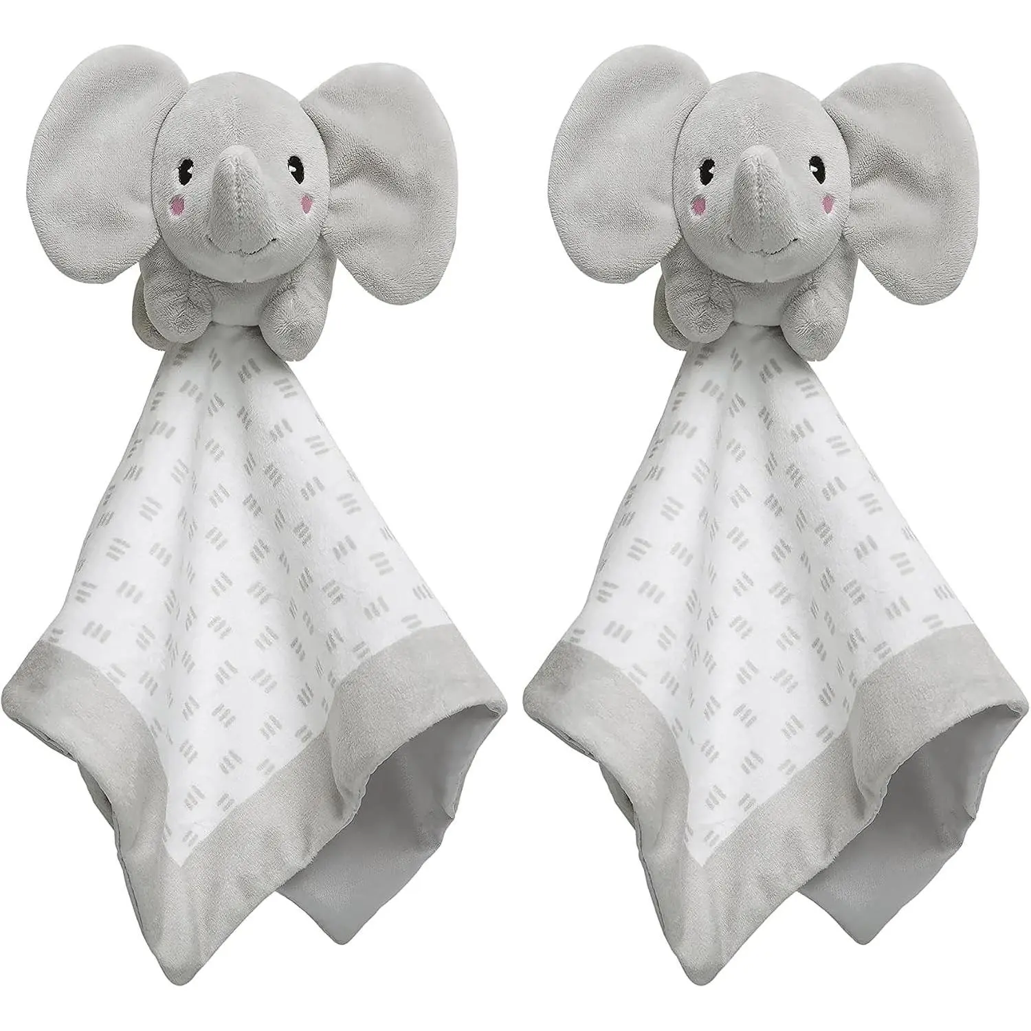 Elephant Security Blanket, Soft Baby Lovey for Babies, Snuggle Toy Stuffed Animal, Newborn Infant and Toddler Security Toy, Baby Boy or Baby Girl Lovie, New Baby Gift, Gray Elephant Lovey