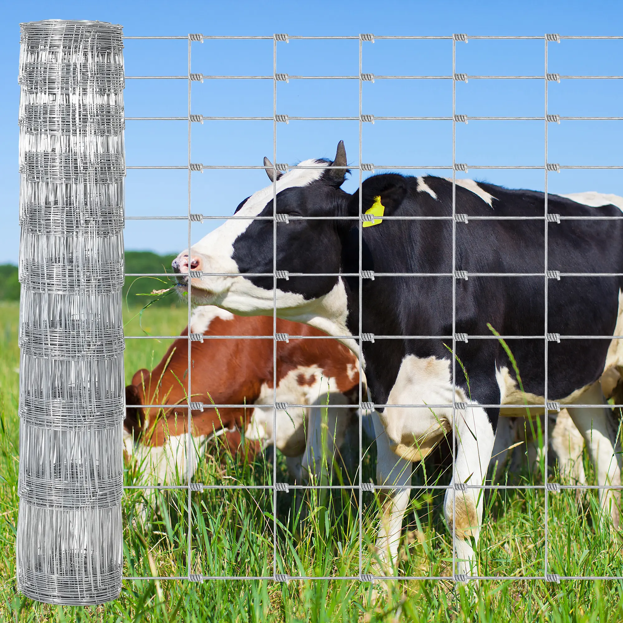 Garvee Heavy Duty Galvanized Wire Mesh Livestock Fence – Durable Metal Panel for Cattle, Goat & Deer – Corrosion-Resistant, Ideal for Farm, Yard, Agricultural & Industrial Use – Multiple Sizes Available