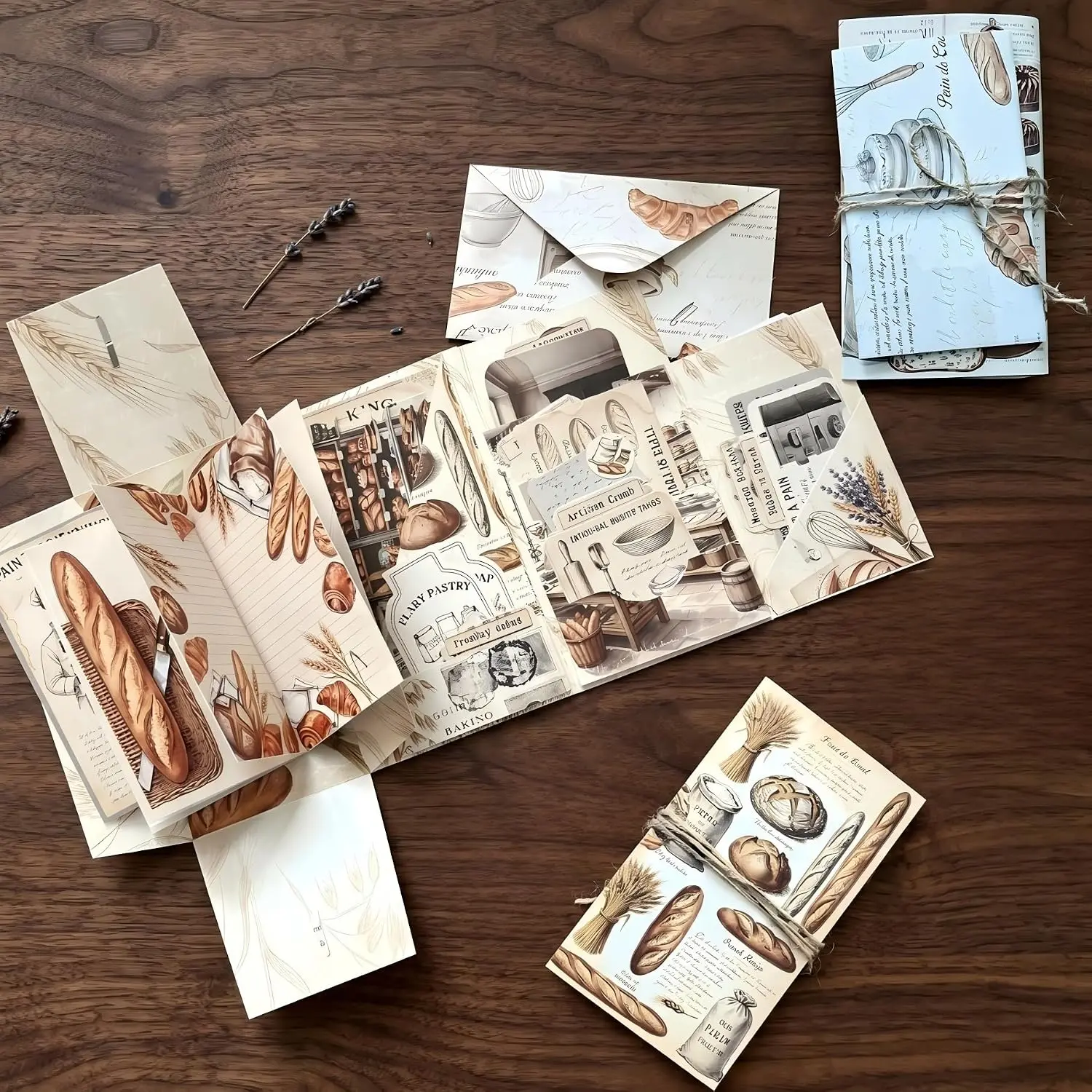 Floral Folding Trifold Folio Junk Journal Kit,Folio Booklet Craft Kit, Junk Journal Kit, Scrapbooking Supplies, Journaling Decor, Mini Folio Writer Folder Project, Arts & Crafts Gifts