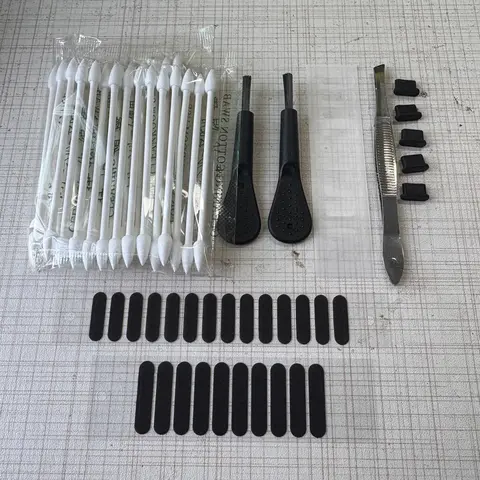 Universal Dust Plug for iPhone for Samsung for Mi, Mobile Phone Speaker Anti Dust Mesh Sticker, Charge Port Protector Cleaner Cleaning Brush Set