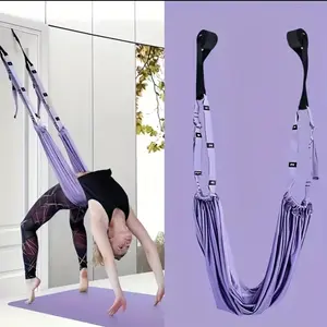 Door-Hung Yoga Stretch Band, Adjustable Aerial Yoga Hammock, Backbend, Split, Inversion Training, Home Gym Flexibility Trainer, Upgrade Version